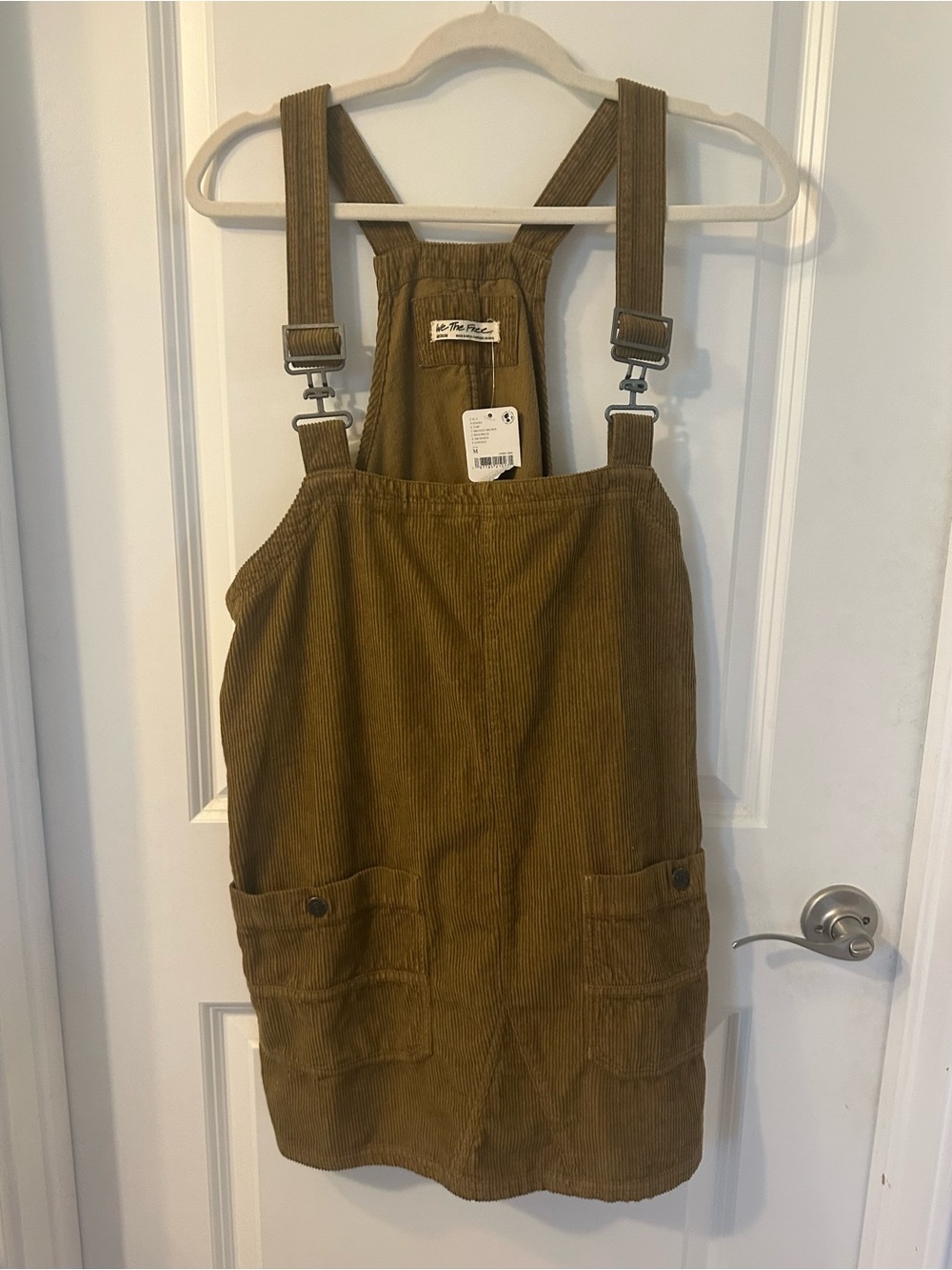We The Free Bronze Brown Corduroy Overall Dress